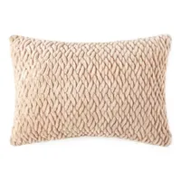 Loom + Forge Faux Mink Diamond Lumbar Pillow