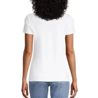 St. John's Bay Womens Crew Neck Short Sleeve T-Shirt