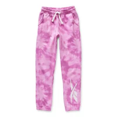 Reebok Big Girls Jogger Cuffed Fleece Sweatpant