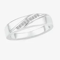 3.5MM Diamond Accent Natural White 10K Gold Wedding Band