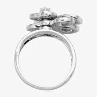 Womens 1 3/4 CT. T.W. Cubic Zirconia Sterling Silver Heart Cocktail Ring