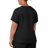 Jockey 2306 Womens Plus V Neck Stretch Fabric Short Sleeve Scrub Top