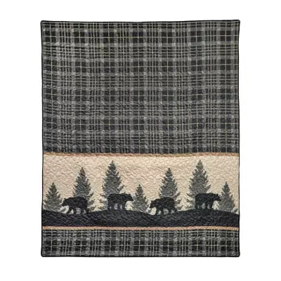 Donna Sharp Bear Walk Plaid Reversible Midweight Throw