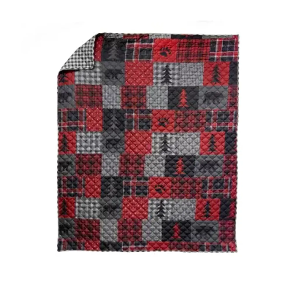 Your Lifestyle By Donna Sharp Red Forest Reversible Lightweight Throw