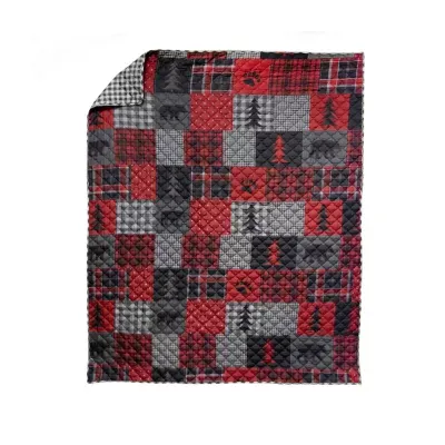 Your Lifestyle By Donna Sharp Red Forest Reversible Lightweight Throw