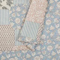 Mary Jane's Home Provencal Rose 3-pc. Embroidered Quilt Set