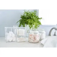 Home Expressions Glass Bathroom Canister