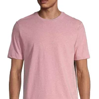 St. John's Bay Super Soft Heathered Mens Crew Neck Short Sleeve T-Shirt