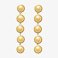 Bijoux Bar Gold Tone Ball Drop Earrings