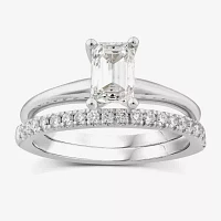 (H / SI2) Womens 1 1/4 CT. T.W. Lab-Grown White Diamond 10K Gold Solitaire Bridal Set