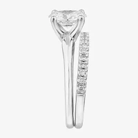 1 1/4 CT. T.W. Oval Lab-Grown (H / SI2) Diamond Solitaire Bridal Set 10K or 14K Gold