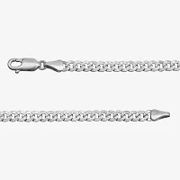 Made in Italy 14K White Gold 20 Inch Solid Curb Chain Necklace