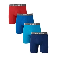 Hanes Ultimate Comfort Flex Fit Ultra Soft Mens 4 Pack Boxer Briefs