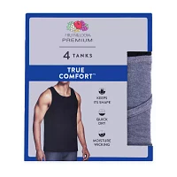 Fruit of the Loom A-Shirt Mens 4 Pack Quick Dry Tank