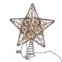 Kurt Adler 11" Silver Star Christmas Tree Topper