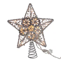 Kurt Adler 11" Silver Star Christmas Tree Topper