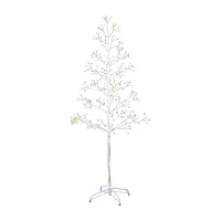 Kurt Adler Birch With White Led 5 Foot Multi-Function Lights Christmas Tree