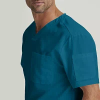 Grey's Anatomy™ by Barco Classic Grt091 Evan 2-Pocket Mens Big and Tall V Neck Moisture Wicking Short Sleeve Scrub Top