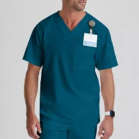 Grey's Anatomy™ by Barco Classic Grt091 Evan 2-Pocket Mens Big and Tall V Neck Moisture Wicking Short Sleeve Scrub Top