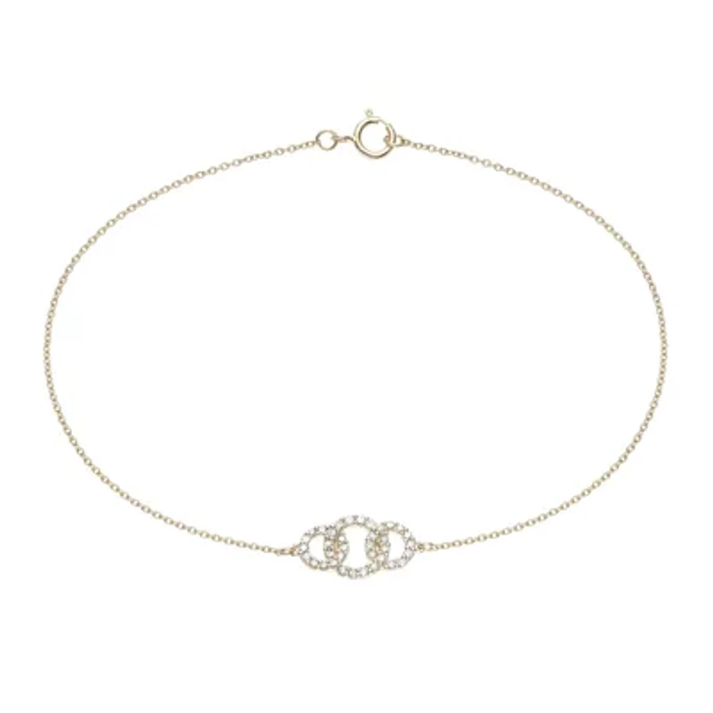 1/5 CT.T.W. Natural Diamond 14K Yellow Gold Bracelet