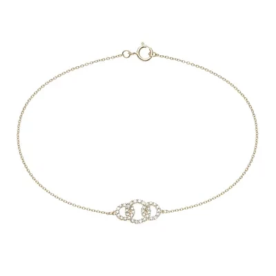 1/5 CT.T.W. Natural Diamond 14K Yellow Gold Bracelet