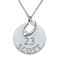 Personalized Football 20mm Pendant Necklace