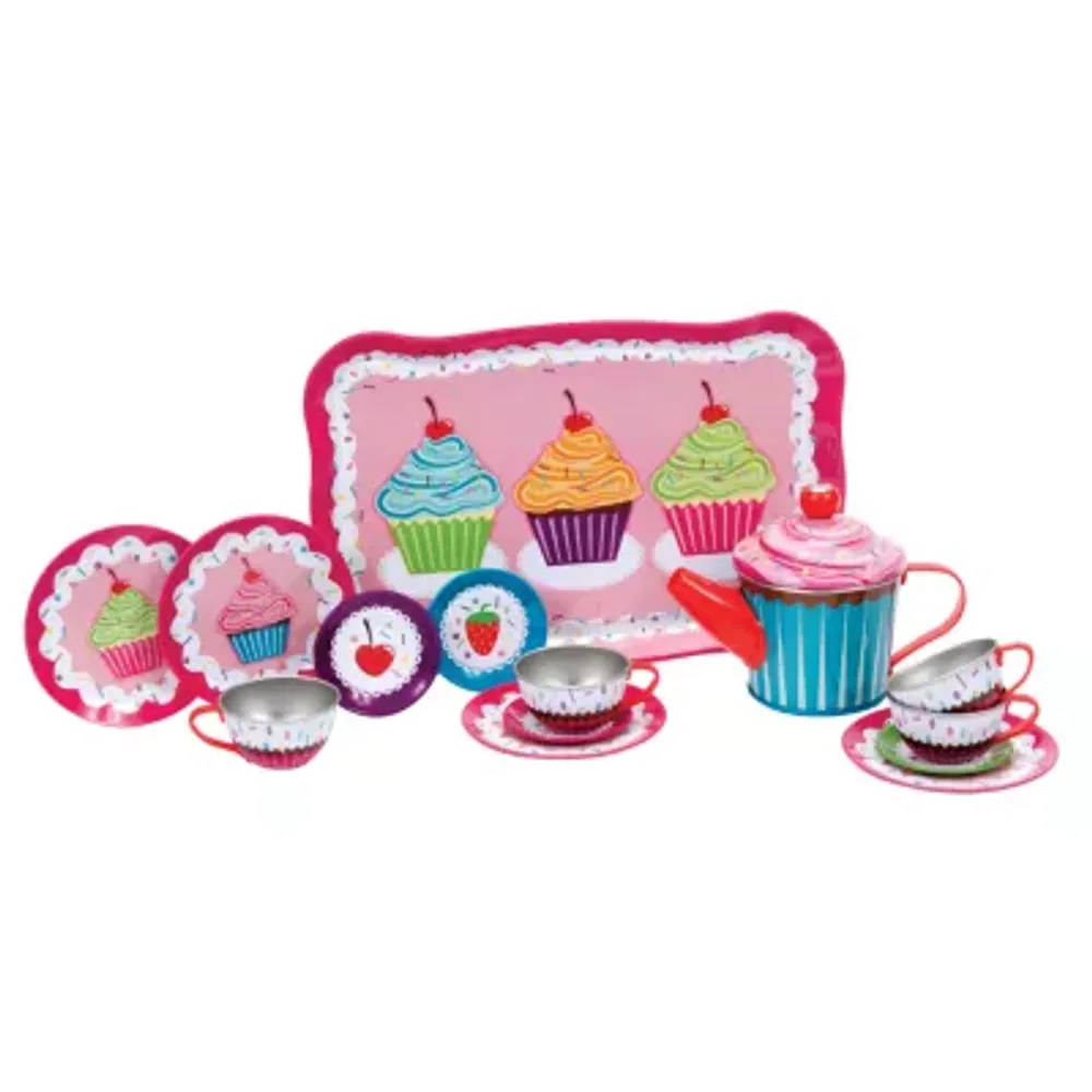 Schylling Cupcake Tin Tea Set Housekeeping Toy