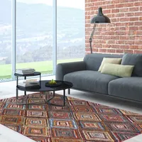 Concord Global Trading Diamond Collection SterlingMulti Area Rug