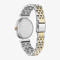 Citizen Quartz Womens Crystal Accent Two Tone Stainless Steel Bracelet Watch Er0216-67d