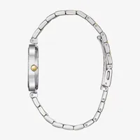 Citizen Quartz Womens Crystal Accent Two Tone Stainless Steel Bracelet Watch Er0216-67d