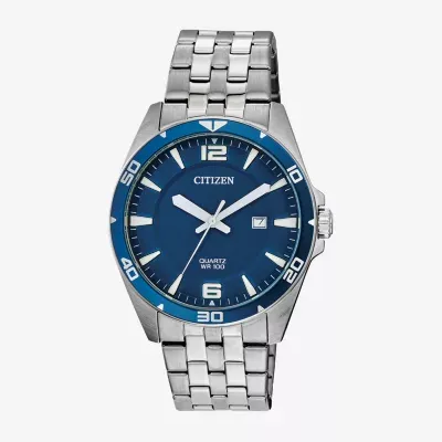 Citizen Mens Silver Tone Stainless Steel Bracelet Watch Bi5058-52l