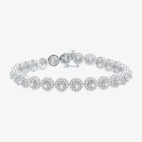 (G / Si1-Si2) 5 CT. T.W. Lab Grown White Diamond 10K White Gold 7.5 Inch Tennis Bracelet