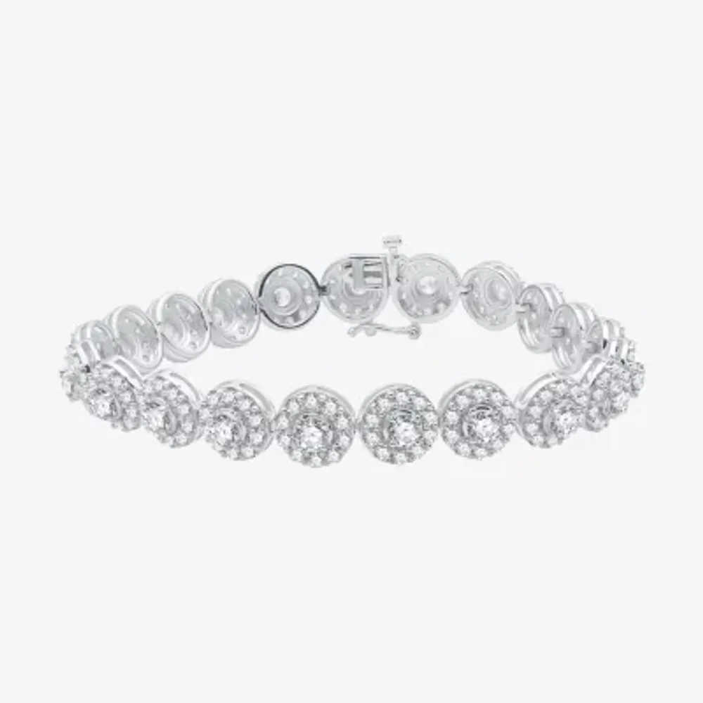 10 Ct.T.W. (H-I / I1) Lab Grown White Diamond 10K White Gold 7.5 Inch Tennis Bracelet
