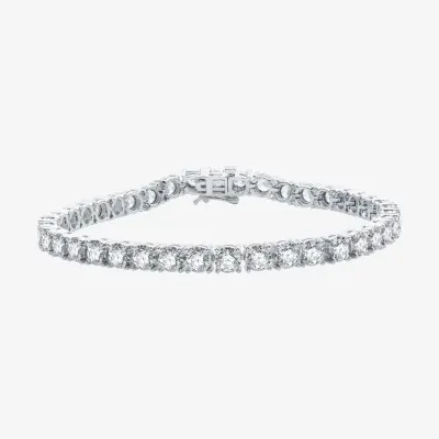 8 Ct.T.W. Womens Natural Diamond 10K White Gold 7.5 Inch Tennis Bracelet