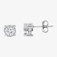 Tru Miracle 1 1/2 CT. T.W. Mined White Diamond 14K Gold 7.8mm Stud Earrings