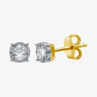 1/3 CT. T.W. Natural White Diamond 10K Gold 4.8mm Stud Earrings