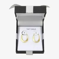 10K Gold 22mm Round Hoop Earrings