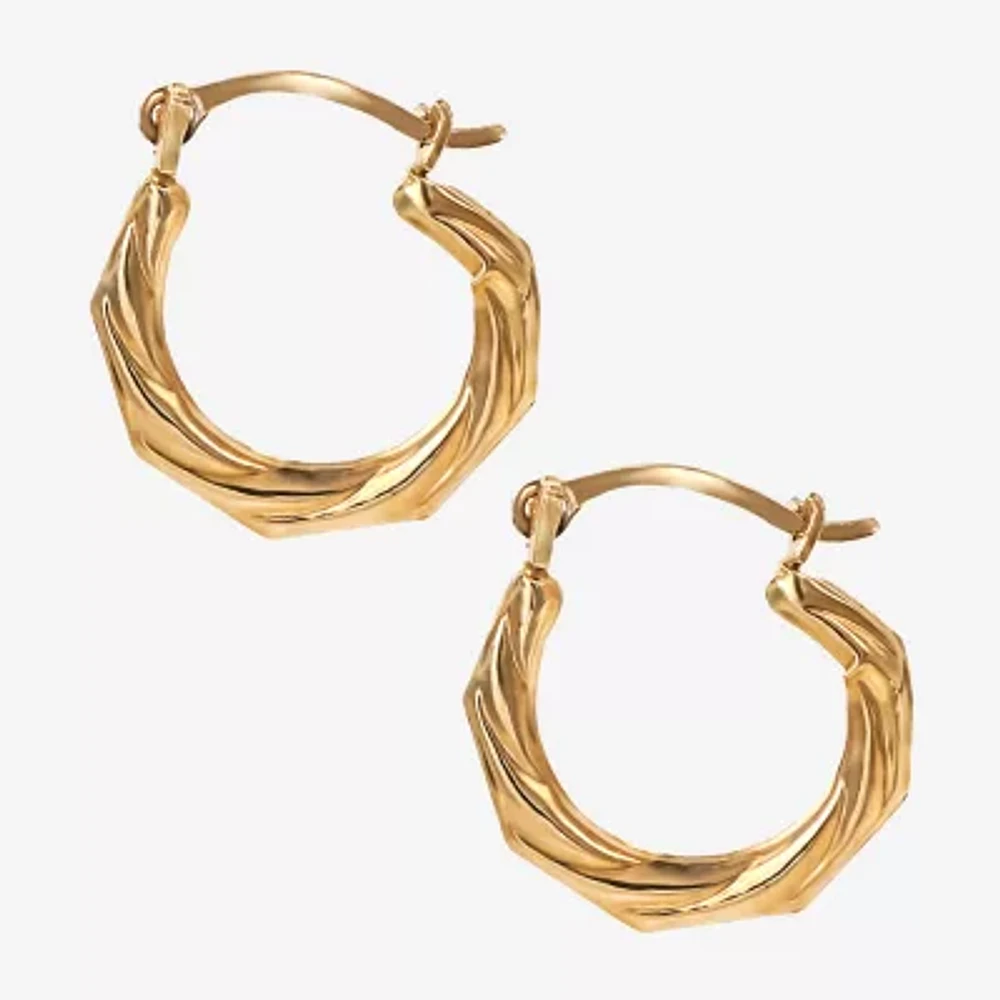 Child's 14K Gold Twist Hoop Earrings