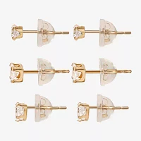 Childs 14K Gold Cubic Zirconia Stud Earring Set