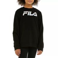 FILA Big Girls Crew Neck Long Sleeve Fleece Sweatshirt