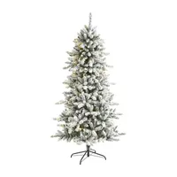 Nearly Natural Foot Flocked Fir Christmas Tree