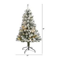 Nearly Natural Foot Flocked Fir Christmas Tree