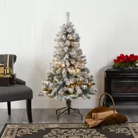 Nearly Natural Foot Flocked Fir Christmas Tree