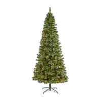 Nearly Natural 9 Foot Pre-Lit Pine Christmas Tree