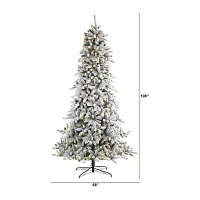Nearly Natural 9 Foot Flocked Fir Christmas Tree