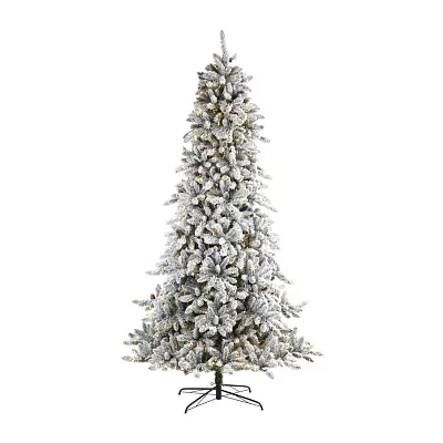Nearly Natural 9 Foot Flocked Fir Christmas Tree