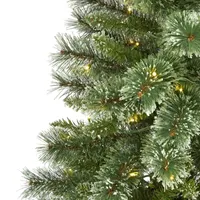 Nearly Natural 5 Foot Pre-Lit Pine Christmas Tree