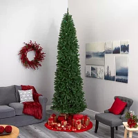 Nearly Natural 10 Foot Pre-Lit Pine Christmas Tree