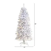 Nearly Natural 5 Foot Pre-Lit Fir Christmas Tree