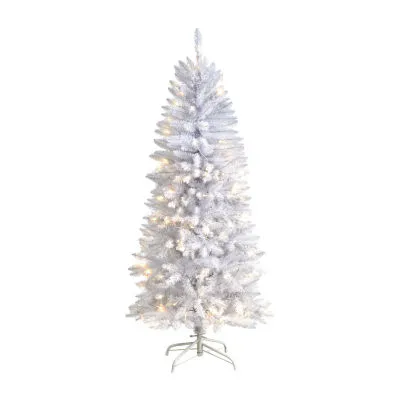 Nearly Natural 5 Foot Pre-Lit Fir Christmas Tree